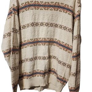 VTG Towncraft Grandpa Style Sweater 80's Size LT 42-44 Large Tall Womens